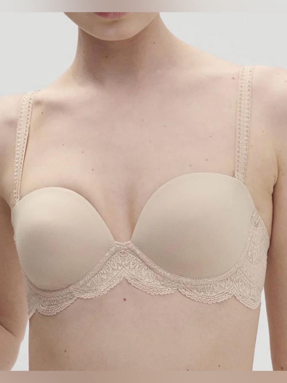 NWT Simone Perele Karma Strapless Bra in Rose size 34 D